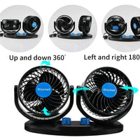 Car Air Circulation Fan 360� Rotatable Auto Car Cooling Fan