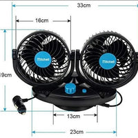 Car Air Circulation Fan 360� Rotatable Auto Car Cooling Fan